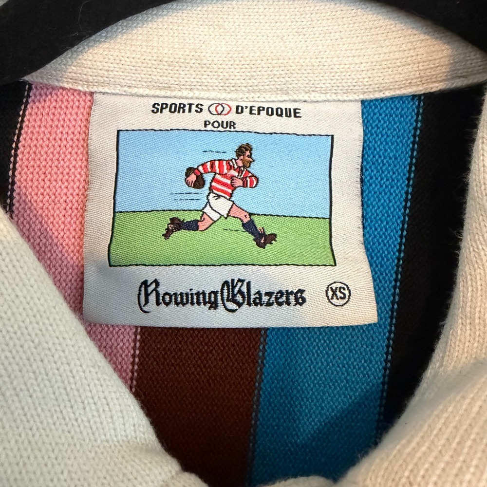 Rowing Blazers x Sports d'Epoque Heavyweight Striped Rugby Jersey XS unisex - Picture 3 of 6